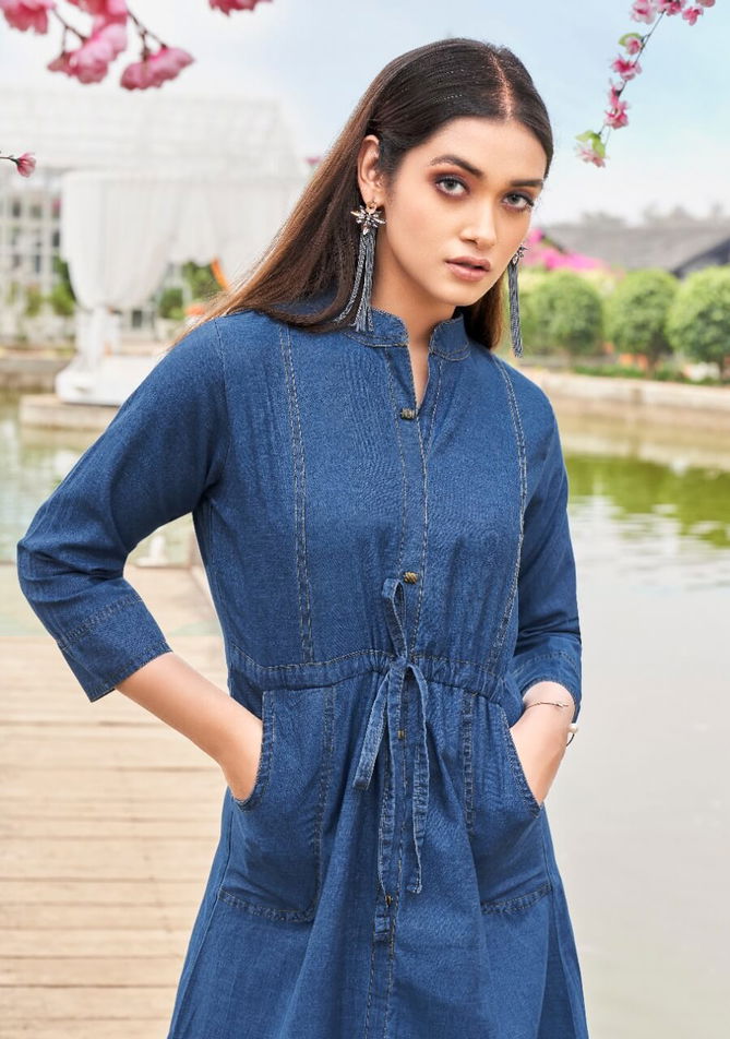 Wanna Denims Latest Designer Fancy Wear Denim kurti Collection